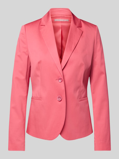 Christian Berg Woman Selection Regular fit blazer met reverskraag en paspelzakken Felroze - 1