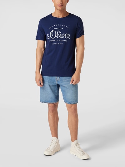 s.Oliver RED LABEL T-Shirt mit Label-Print Marine 1