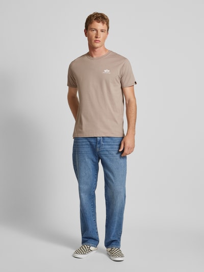 Alpha Industries T-Shirt mit Label-Print Sand 1