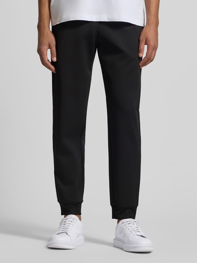 EA7 Emporio Armani Sweatpants met elastische band en Labelpatch Zwart - 4