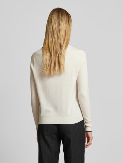 Jake*s Collection Gebreide pullover met ronde hals Offwhite - 5