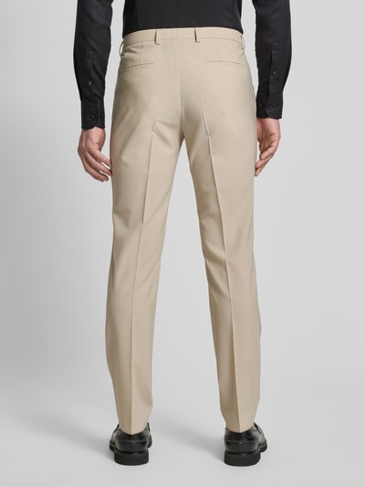 HUGO Slim Fit Anzughose mit Bundfalten Modell 'Hesten' Sand 5