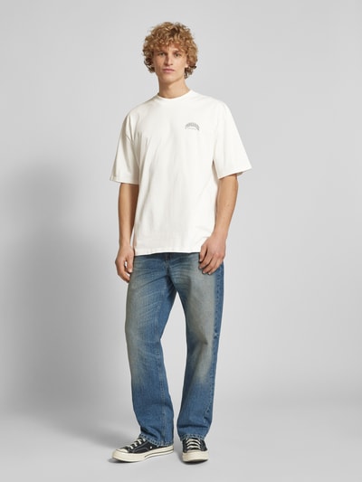 Pegador Oversized T-Shirt mit Label-Print Modell 'CREGO' Offwhite 1