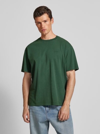 Levi's® T-shirt met labelstitching Donkergroen - 4