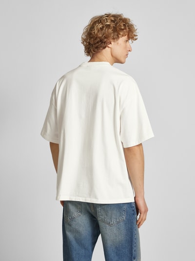 Pegador Boxy fit T-shirt met labelprint Offwhite - 5