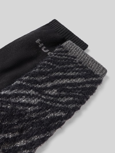 HUGO Socken mit Logo-Schriftzug im 2er-Pack Mittelgrau 2