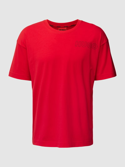 HUGO T-Shirt mit Label-Print Modell 'Unite' Rot 2