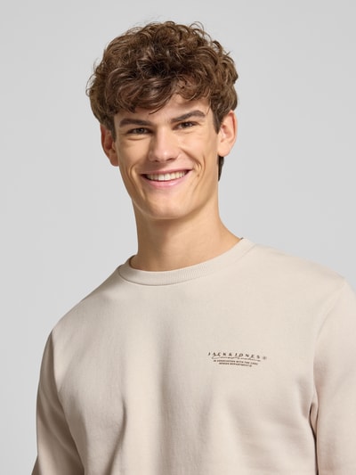 Jack & Jones Sweatshirt mit Label-Print Beige 3