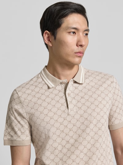 JOOP! COLLECTION Regular Fit Poloshirt mit Logo-Muster Modell 'Jessino' Beige 3