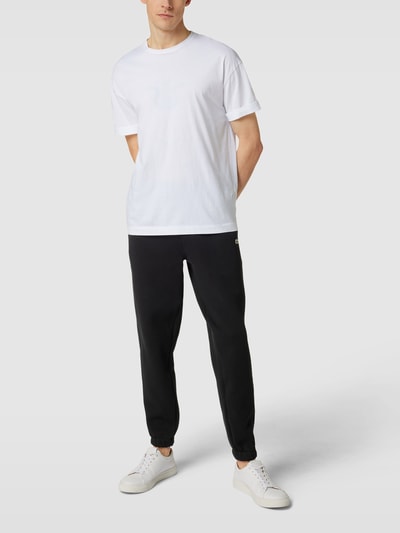 Lacoste Sweatpants mit Label-Stitching Modell 'TAPE PANT' Black 1