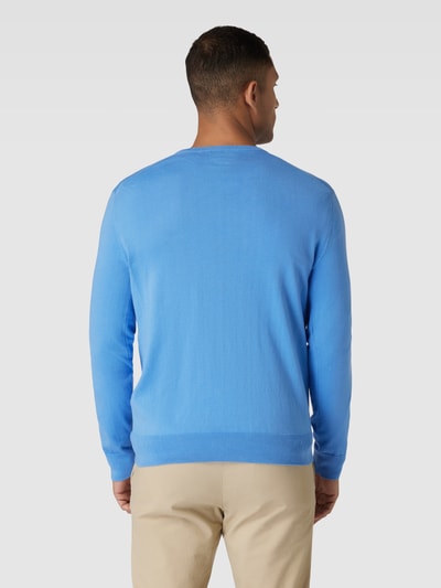 Polo Ralph Lauren Slim Fit Strickpullover mit Label-Stitching Bleu 5