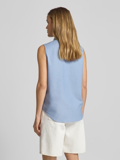 Polo Ralph Lauren Regular fit overhemdblouse in mouwloos design Blauw - 5