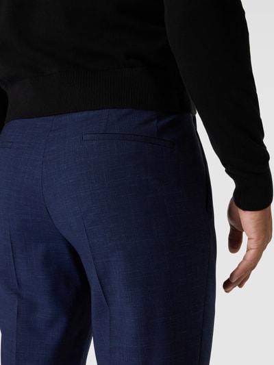 BOSS Spodnie do garnituru w kant model ‘Lenon’ Granatowy 3