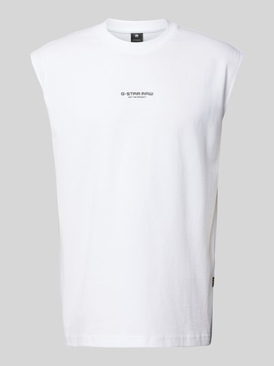 G-Star Raw Tanktop mit Label-Print Weiss 2