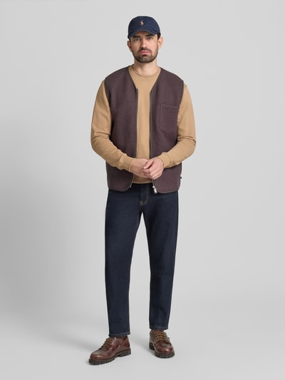 Scotch & Soda T-shirt met labelstitching Zand - 1