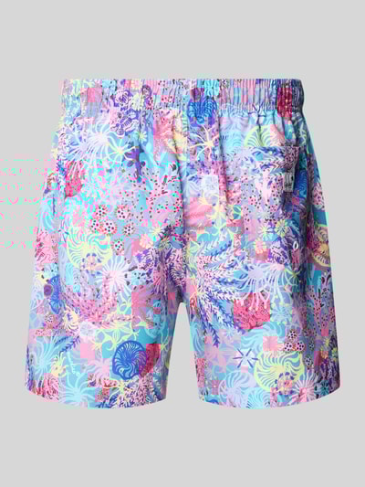 BOARDIES Zwembroek met elastische band, model 'Coral' Paars - 4