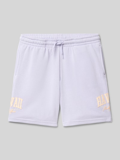 Jack & Jones Szorty z dzianiny dresowej z wpuszczanymi kieszeniami model ‘KANE’ Jasnofioletowy 1