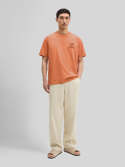 Marc O'Polo Loose Fit T-Shirt aus reiner Baumwolle Hellrot 1