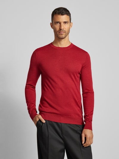 Christian Berg Men Gebreide pullover met ronde hals Rood gemêleerd - 4