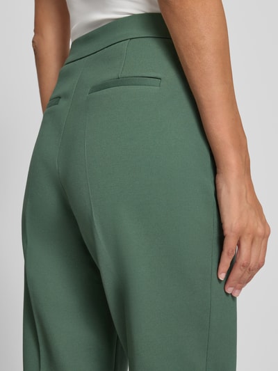 Jake*s Collection Spodnie w kant z mieszanki wiskozy Ciemnozielony 3