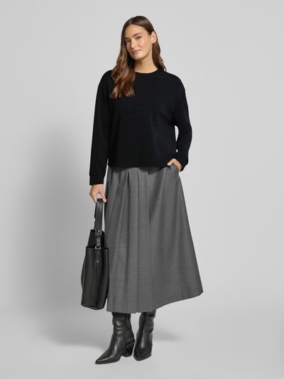 s.Oliver RED LABEL Regular Fit Sweatshirt aus Modal-Mix BLACK 1