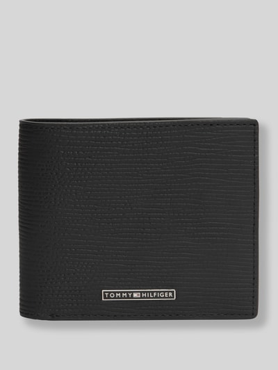 Tommy Hilfiger Portemonnaie aus echtem Leder mit Label-Schriftzug BLACK 1