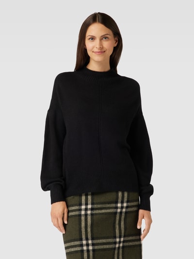 Esprit Sweter z dzianiny z fakturowanym wzorem Czarny 4