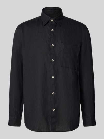 Marc O'Polo Regular Fit Freizeithemd aus reinem Leinen Black 2