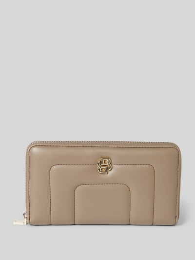 BOSS Portemonnaie mit Label-Detail Modell 'ICON' Taupe 1