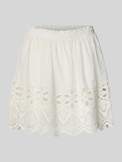 EDITED Minirock mit Lochstickerei Modell 'Quella' Offwhite 2