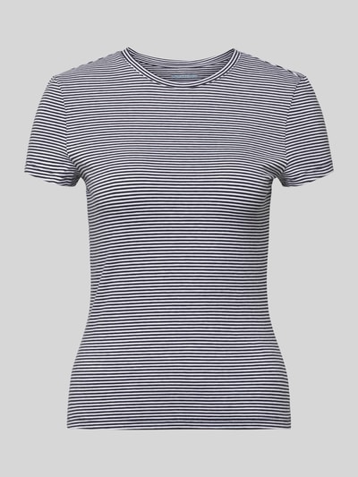 REVIEW Slim Fit T-Shirt aus Baumwoll-Mix Dunkelblau 2