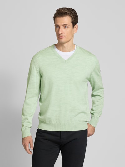 MAERZ Muenchen Strickpullover mit V-Ausschnitt Mint 4