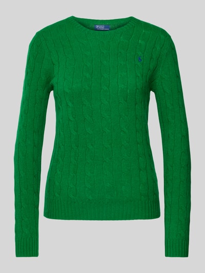 Polo Ralph Lauren Pullover met kabelpatroon, model 'JULIANNA' Donkergroen - 2