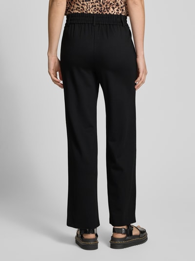 Only Straight leg pantalon met brede tailleband, model 'POPTRASH' Zwart - 5