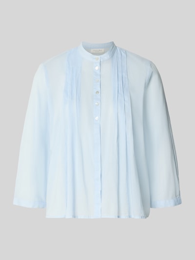 Christian Berg Woman Regular Fit Bluse mit Drapierungen und 3/4-Arm Hellblau 1