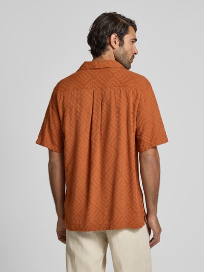Strellson Regular fit vrijetijdsoverhemd van een mix van viscose en katoen, model 'CISCO' Terracotta - 5