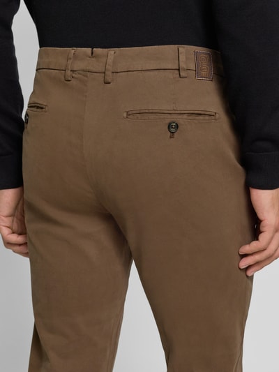 g1920 Chino met Franse steekzakken, model 'Tybalt' Middenbruin - 3