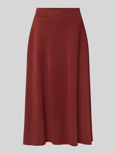 Soyaconcept Uitlopende midi-rok van modalmix model 'BANU' Bordeaux - 1