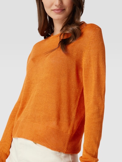 Weekend Max Mara Strickpullover aus reinem Flachs Modell 'Volpino' Orange 3