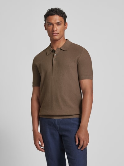 Jack & Jones Premium Koszulka polo z fakturowanym wzorem model ‘BLUSANDRI’ Średniobrązowy 4