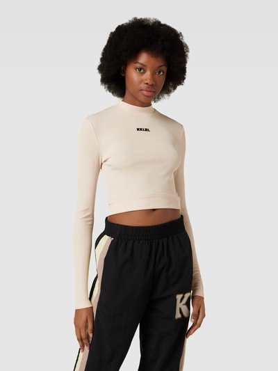 Karo Kauer Cropped Longsleeve mit Stehkragen Offwhite 4