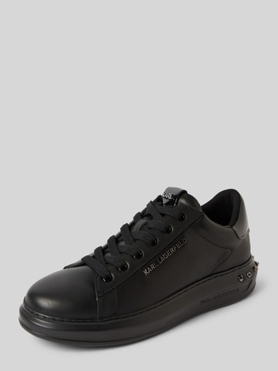 Karl Lagerfeld Ledersneaker mit Label-Applikation Black 1