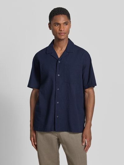 JACK & JONES Premium Modern Fit Freizeithemd mit Brusttasche Modell 'BLASHAWN' Marine 4