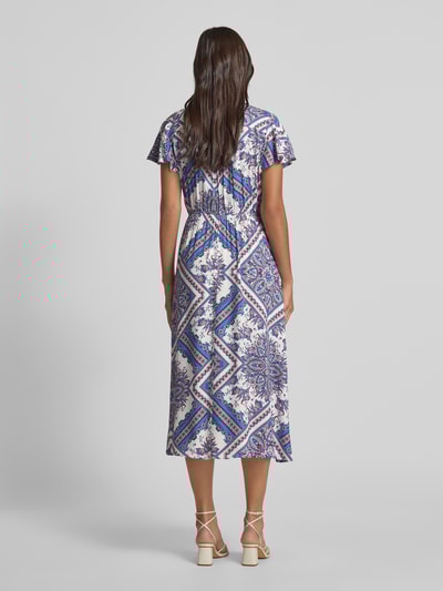 Apricot Midikleid mit V-Ausschnitt Marine 5