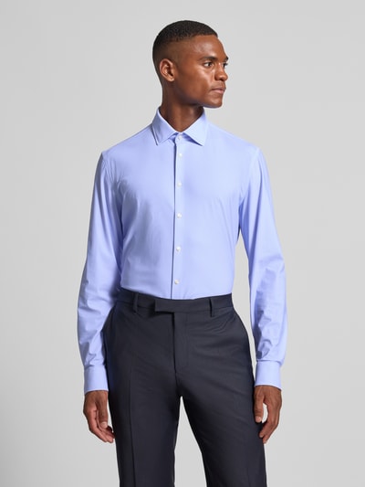 Jake*s Koszula biznesowa o kroju slim fit z kołnierzykiem typu kent Błękitny 4