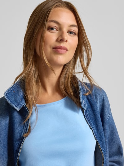 s.Oliver RED LABEL Regular Fit T-Shirt aus reiner Baumwolle Hellblau 3