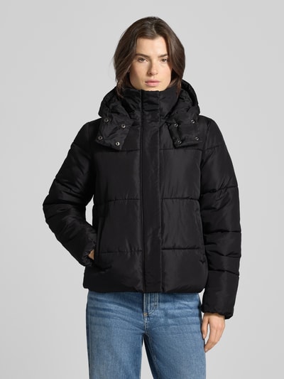 Vila Gewatteerd jack met capuchon, model 'ILJA' Zwart - 4