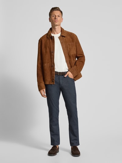 Christian Berg Men Straight Fit Hose mit Eingrifftaschen Marine 1