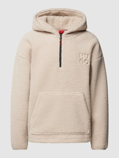 HUGO Hoodie mit Label-Prägung Modell 'Datato' Beige 2