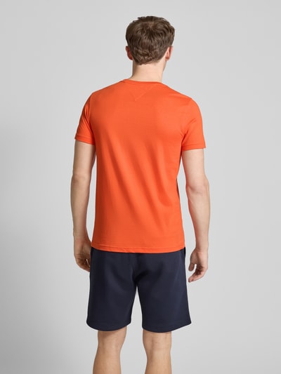 Tommy Hilfiger T-Shirt mit Label-Stitching Orange 5